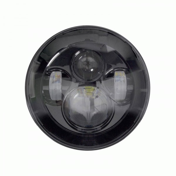 Motorcycle Headlights - 7 Inch Round Black
